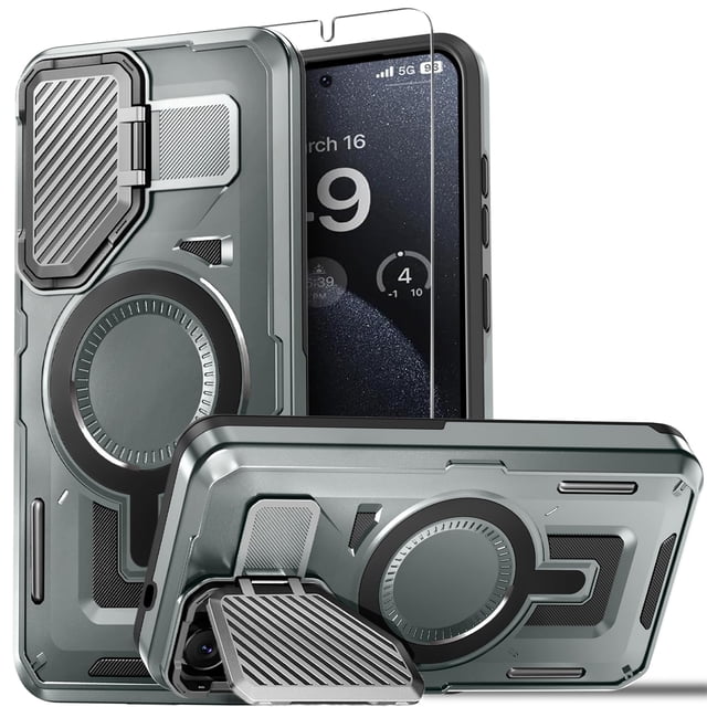 Funda de teléfono BPOASE para Samsung Galaxy S25 Plus/S24 Plus gris