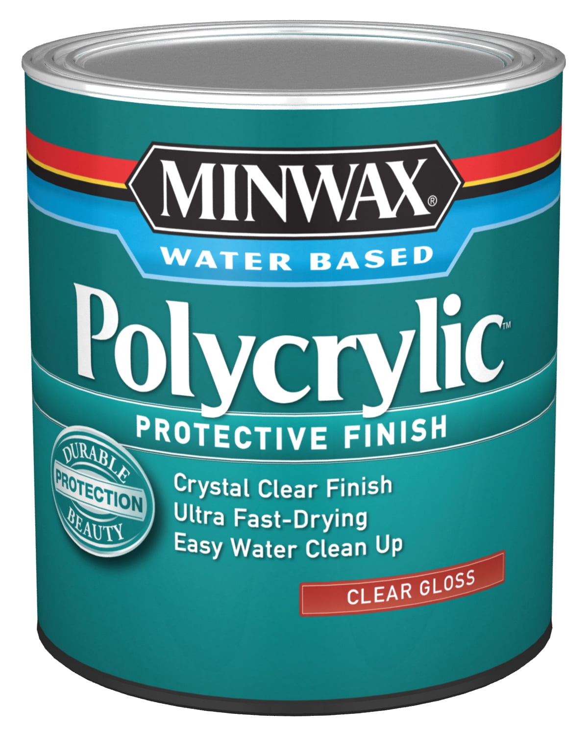 Minwax Polycrylic Protective Finish, Gloss, Clear, 1 Quart