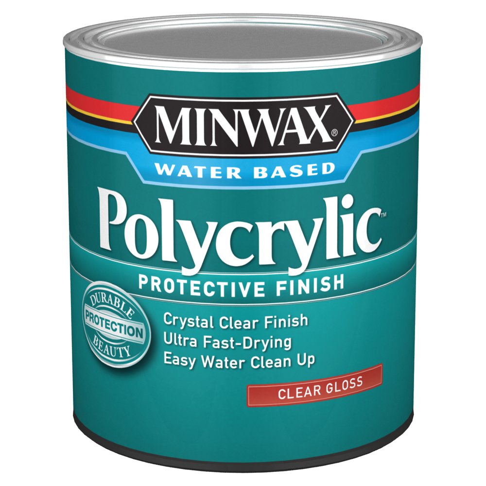 Minwax Polycrylic Protective Finish, Gloss, Clear, 1 Quart Walmart