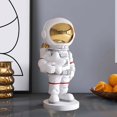 thumbnail image 6 of Astronaut Statue Preschool Learning Educational Toys Creative Cute Outer Space Sculpture for Boys Decoration Table office and home , White, 6 of 8