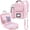 pink, variant on Zipper Binder 3 Ring 3-inch with Shoulder Strap & Backpack Straps, 700 Sheets Capacity Multiple Pockets Large Zip Up Binder File Folder Bag Fits 13 Inch Laptop, Green