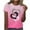 Pink, variant on Sparkly Rhinestone Heart Gradient Womens Tops Crew Neck Short Sleeve Cute Casual Tunic Tees Black,S