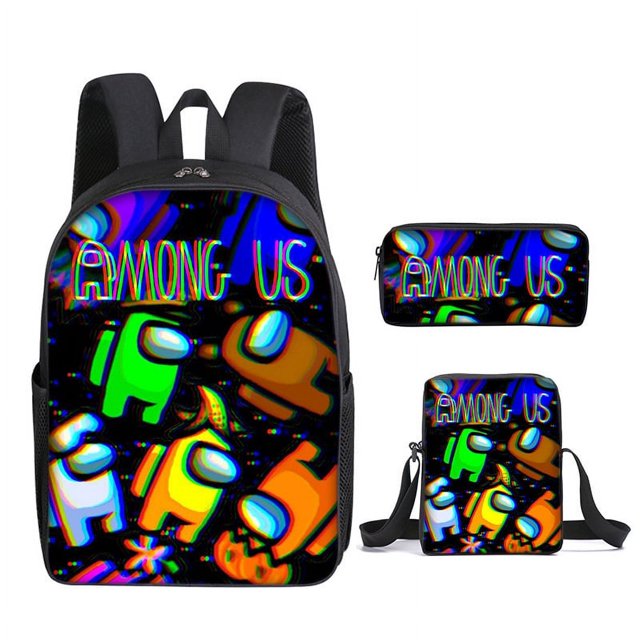 Three-piece Backpack For Primary And Secondary School Students Around Along Us Game-week