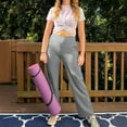 thumbnail image 7 of LEKWK Yoga Dress Pants Women Straight Leg High Waist Pockets Work Yoga Pants office Stretchy Business Casual Trouser Yoga Pants Soft Daily Attire, 7 of 7