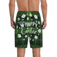 thumbnail image 2 of Balery Happy Easter Men's Cotton Knit Pajama Shorts Waistband & Pockets,Short Pajama Pants-XX-Large, 2 of 8