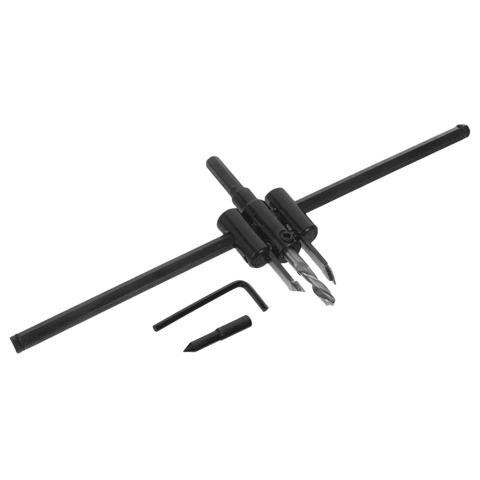 FUEENIRVA Black Adjustable Hole Cutter for Woodworking and Drywall Drilling Projects