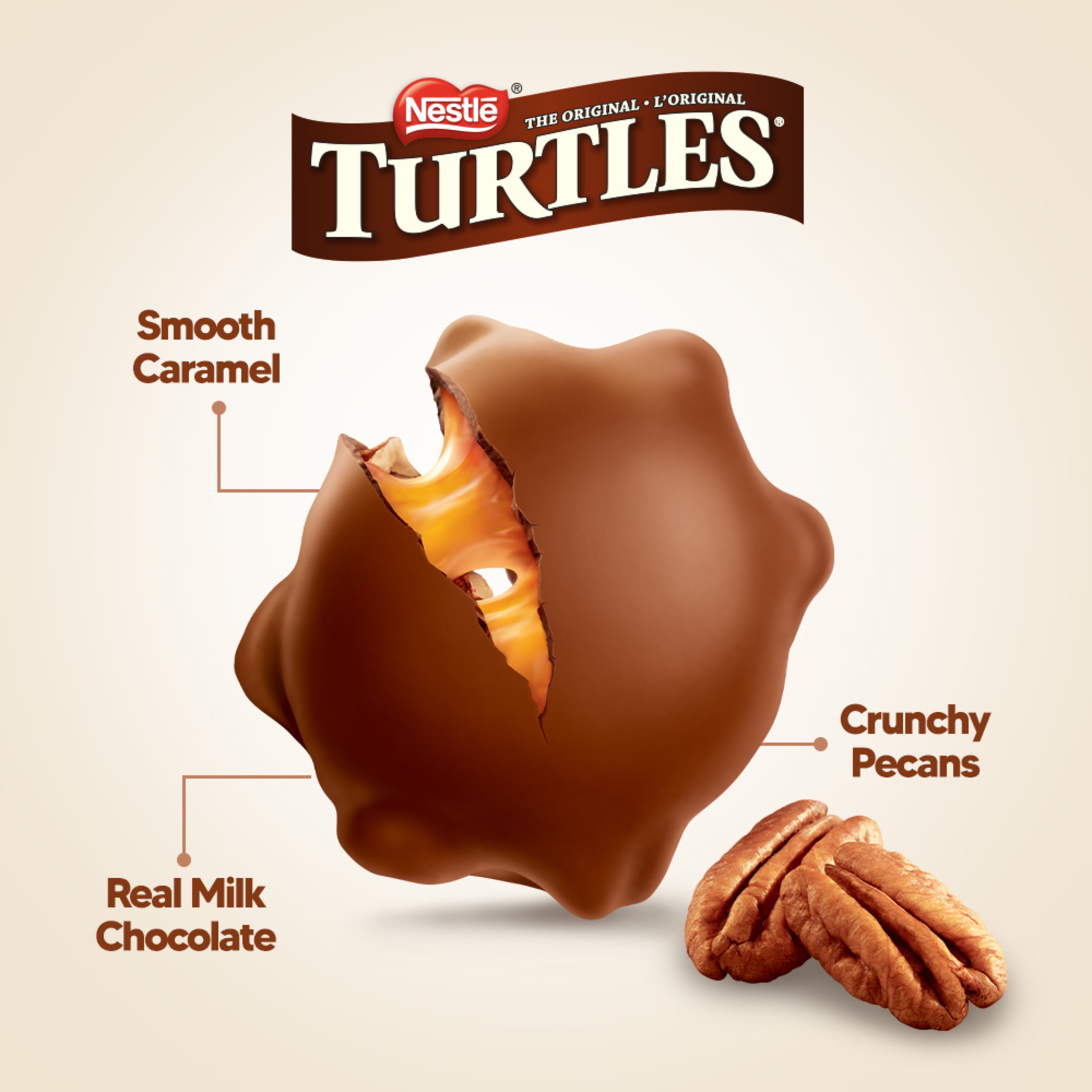 Turtles Classic Recipe Chocolates Share Bag, 160 g