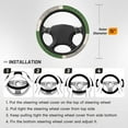 thumbnail image 3 of XMXT Green Abstract Floral Graffiti Steering Wheel Cover, Elastic Non-Slip Universal Fit Car Decor Accessories Protector for Auto SUV Trucks, 3 of 8