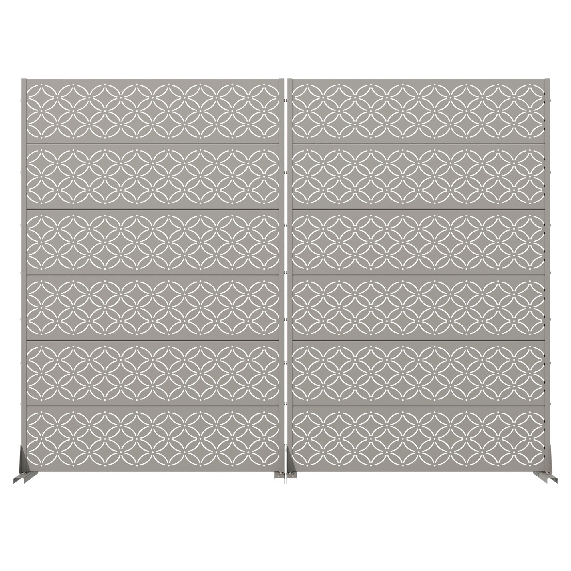 MAYEERTY 72*47in Outdoor Privacy Screen, All Weather Metal Privacy Panel, Privacy Divider for Patio, Balcony, Backyard, Garden
