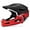 Red Black, variant on Abbraccia Cycling Helmet Modular Full Face Convertible Ventilated EPS Foam Construction with Detachable Chin Bar for Adult Mountain Trail Riding