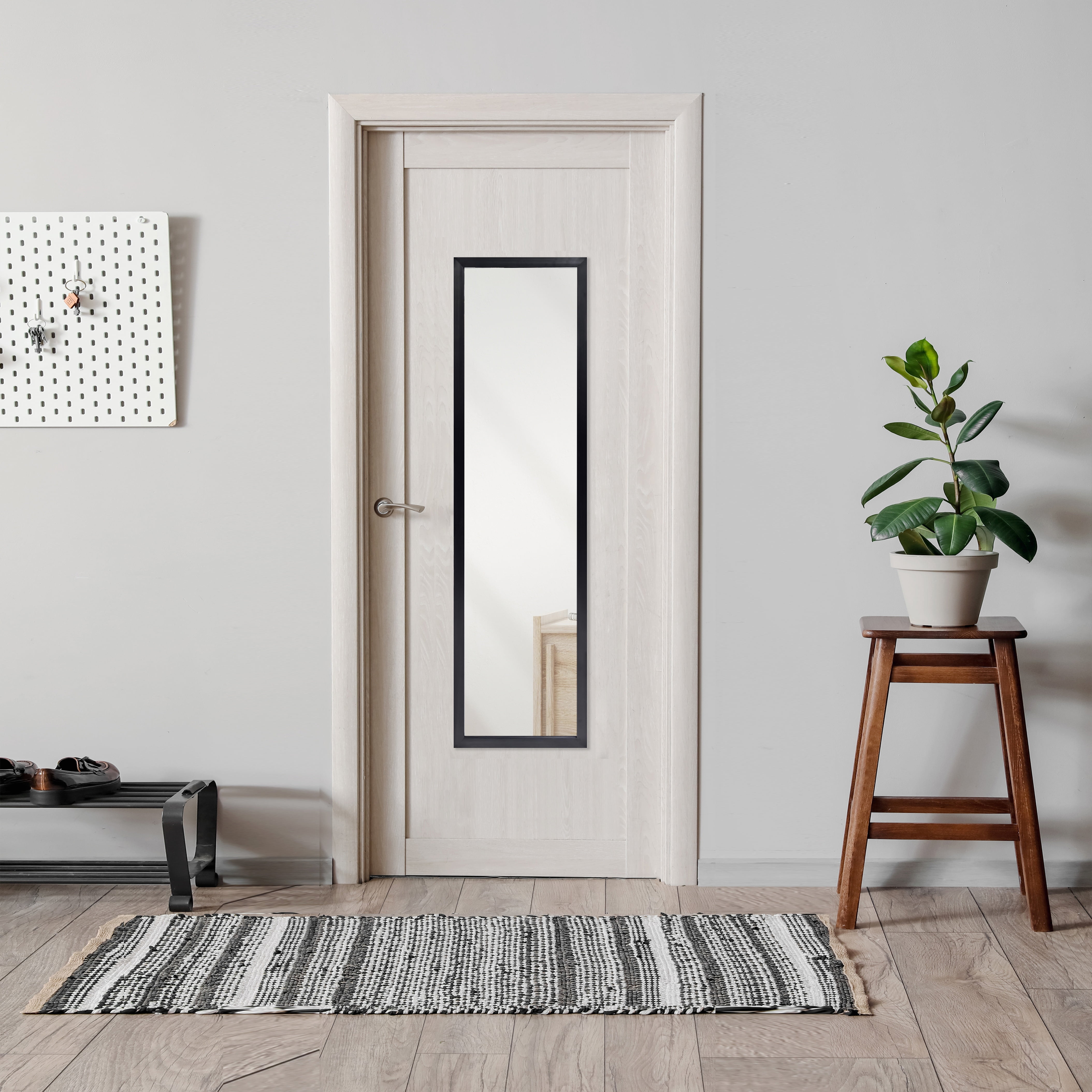 Mainstays 13.5 in x 49.5 in Black Modern Door Mirror