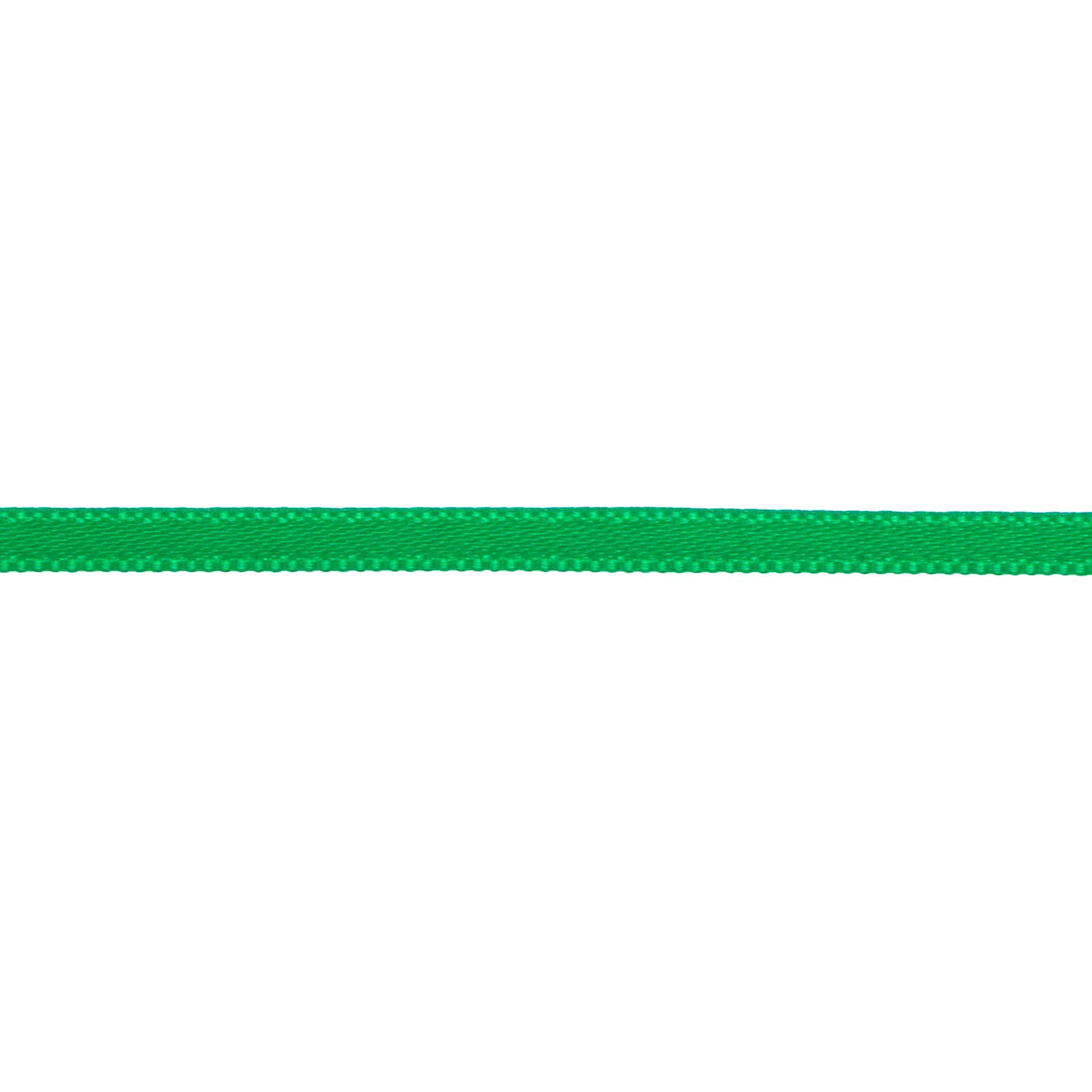 1/8" x 10yd. Emerald Satin Ribbon by Celebrate It – Non-Wired with Woven Edge - Polyester – Ideal for Gift Wrapping - Baskets & DIY Crafts - 24 Pack
