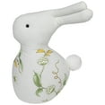 thumbnail image 2 of Northlight 14" Spring Floral Bunny Rabbit Easter Decoration - White/Green, 2 of 7