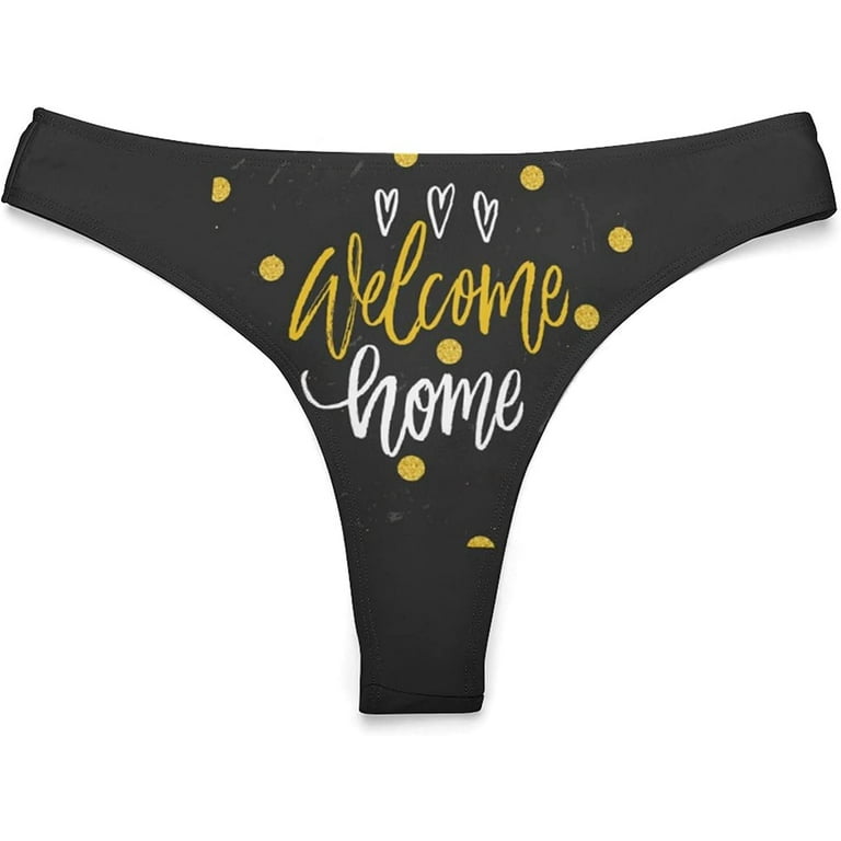 Welcome Home Women's Thongs Sexy T Back G-Strings Panties Underwear Panty 