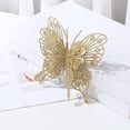 thumbnail image 3 of 20 piezas de adornos navideños con mariposas brillantes, adornos colgantes para árbol de Navidad con mariposas brillantes en 3D, decoración de mariposas artificiales huecas con clips y tallos para cor, 3 of 7