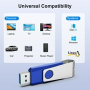 KEXIN 128GB USB 3.0 Flash Drive Thumb Drives Memory Stick, Blue