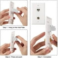 ZoeRax Coax Wall Plat, 2Port Cat6 Keystone Jack Coupler and