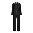 thumbnail image 2 of Joyspun Women's Cozy Jersey Notch Collar Top and Pants Pajama Set, 2-Piece, Sizes XS-4X, 2 of 5