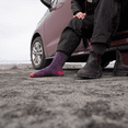 thumbnail image 3 of Darn Tough Women's Hiker Micro Crew Midweight with Cushion Sock, Purple/Plum Heather, Medium, 3 of 5