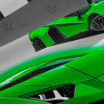 thumbnail image 5 of Manfei Kid Sports Cars Kitchen Curtains,Racing Track Print Black Out Curtains Pack of 2 (42x63 Each),Green, 5 of 7