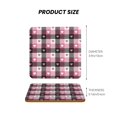 thumbnail image 5 of Xecao Heart Plaid for MDF Cork Coaster 4 Pcs,Drink Coasters,Suit for House Warming Gifts New Home ,Coffee Table Decor-Square, 5 of 7