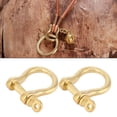 thumbnail image 2 of Fdit Anchor Shackle,U Shackle,2 Set Anchor Shackle Pure Brass U Type Fob Key Ring Hook Golden Connection Buckle 10mm, 2 of 11