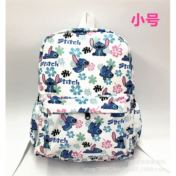 Mochila de dibujos animados de Stitch para niñas, bolso escolar de PU de alta calidad, bolsa de viaje para regalo Fivean unisex