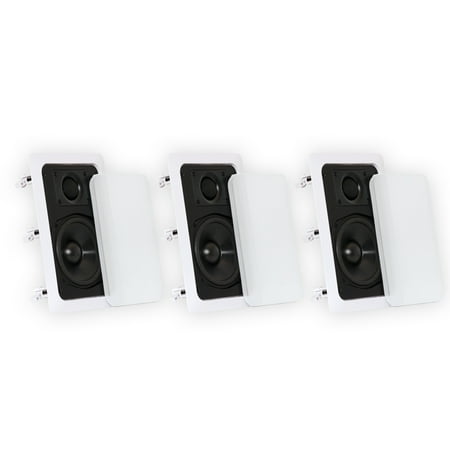 Theater Solutions CS5W In Wall Speakers Surround Sound Home Theater 3 Speaker