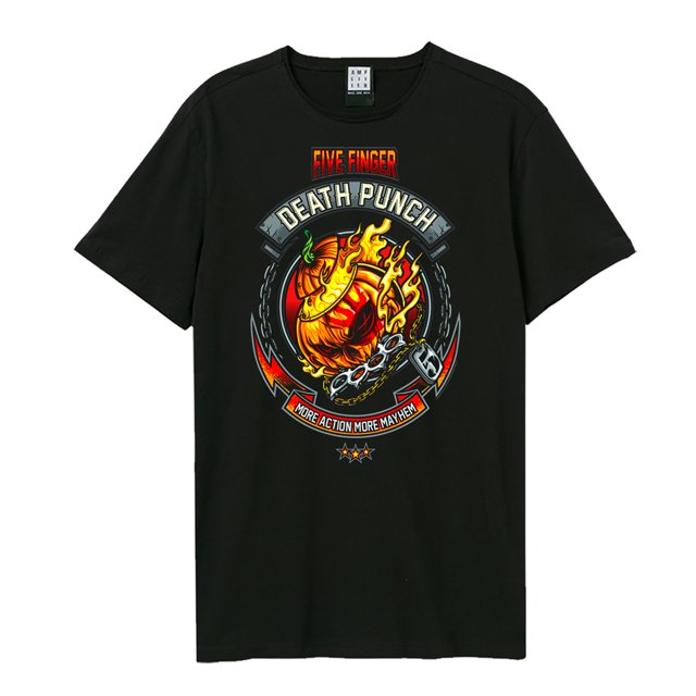Amplified - Camiseta Fire Five Finger Death Punch Halloween para Adultos Unisex (Negro)