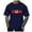 Dark Blue, variant on LUOGENLI Male T-shirts for Mens Men's Summer Fashion Canada National Day Partial Printed T Shirt Vintage T-shirts for Men Graphic Tee Summer Clothes Khaki XL