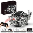 thumbnail image 2 of Engine Building Blocks Set, APP Controlled Combustion Model Kit with Rechargeable Motor, Physical Science Experiment Toy for Adults 14+, 2 of 6