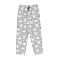 thumbnail image 4 of Xecao Rabbit And Cloud Women's Straight Lounge Pajama Pants: The Epitome of Relaxed Sleepwear, 4 of 9