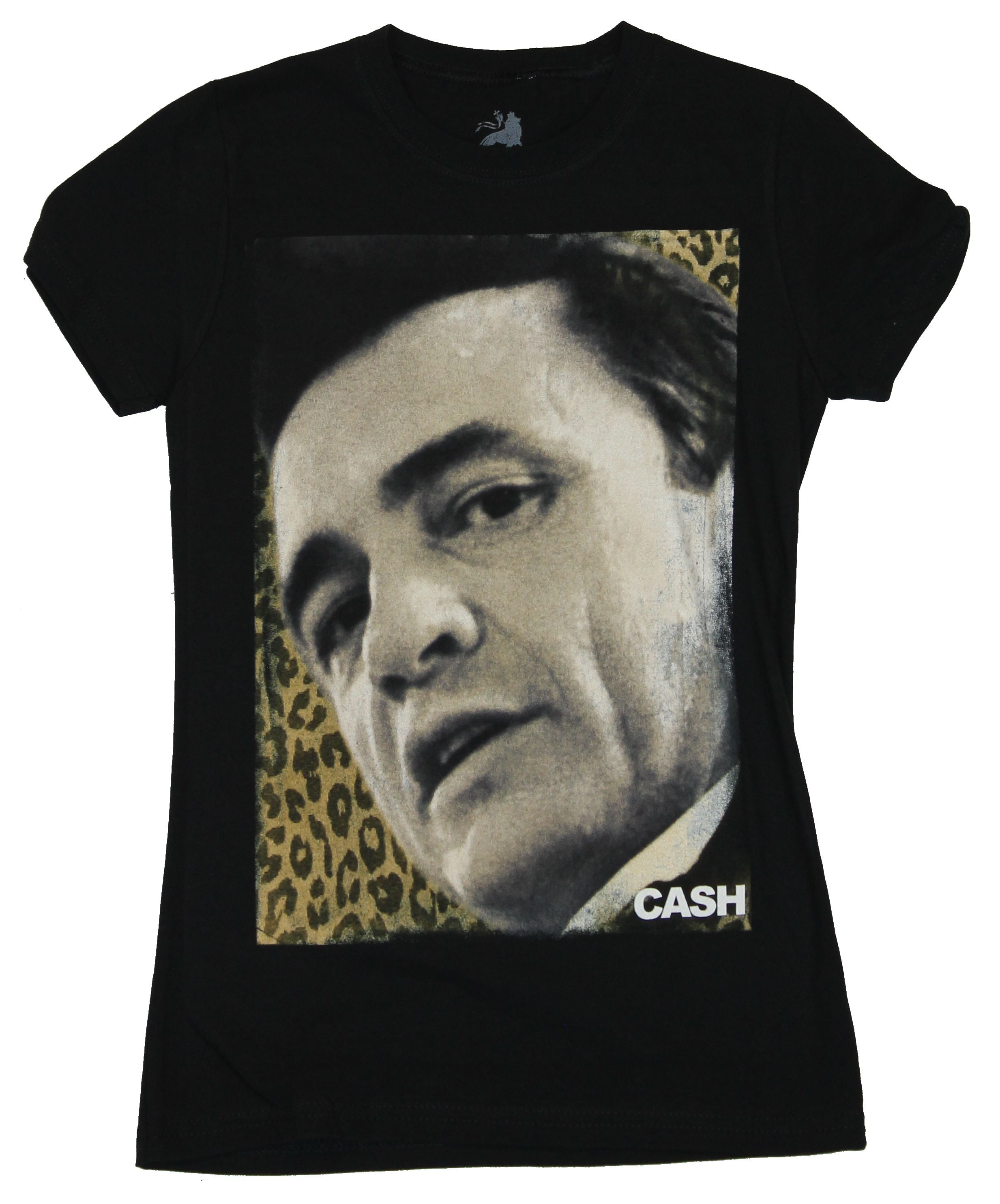 Johnny Cash Short Sleeve Tee Juniors Graphic T-Shirt Officially Licensed 