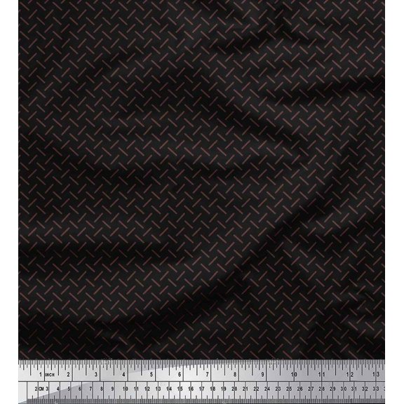 Soimoi Cotton Duck Fabric Diagonal Line Geometric Decor Fabric Printed Yard 42 Inch Wide