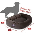thumbnail image 3 of Majestic Pet Faux Suede Bagel Pet Bed for Dogs, Calming Dog Bed Washable, Large, Chocolate, 3 of 5