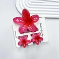 thumbnail image 1 of 3pc Plastic Hair Grabbers Set - Unique Egg Flower Design, Multi-functional, High-Quality, Suitable for Vacations and Parties, 1 of 1