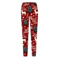 thumbnail image 6 of Christmas Fall Polyester Ankle-Length Spandex Floral Leggings for Women Red Women's Day Autumn And Winter Artistic Splash Printed Soft Stretchy Pants M, 6 of 6