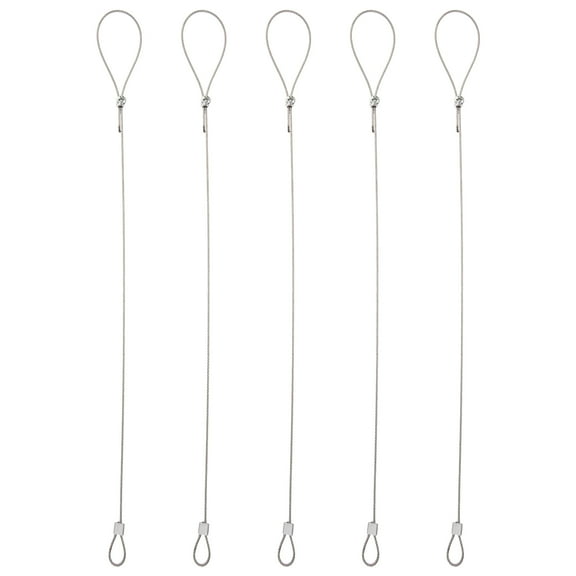 Stainless Steel Fence Gate Latch Cable Pulls for Outdoor Use Silver 5 Pieces Adjustable Hardware