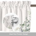 thumbnail image 6 of Lavender Eucalyptus Valance Curtain for Windows Ferns Leaf Succulents Green Butterfly Rod Pocket Curtain Valances Short Window Treatments Panels for Kitchen Bathroom Laundry Basement 60 x 18 Inch, 6 of 9