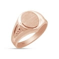 thumbnail image 2 of AFFY 14K Rose Gold Plated 925 Sterling Silver Men's Signet Ring with top on Brush Finish, Ring Size 13, 2 of 3