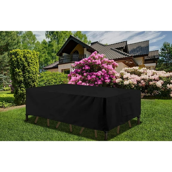 Premium Waterproof Outdoor Furniture Cover - Heavy Duty Patio Sectional Sofas Protector, Windproof & UV Resistant Patio Table Cover,98" L x 78" W x 32" H