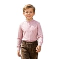 thumbnail image 2 of Kids Boys Button Down Shirts Long Sleeve Boys Plaid Shirt Casual Collared Top Oktoberfest 5-6 Years, 2 of 4