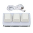 thumbnail image 2 of USB Mini 3 Key Keypad, Portable Mini Macro Programming Keyboard with RGB LED Backlight, Mechanical Gaming Keyboard for Pi, Phone and Tablet, 2 of 8