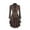 Brown, variant on Women's Tailcoat, Long Sleeve Striped Button-up Medieval Thematic Costume Outerwear Brown L