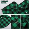 thumbnail image 5 of Queenmore Dog Shirt Plaid Puppy Clothes, Summer Gift for Small Medium Large Dogs Soft Pet T-Shirt Breathable ,Polyester-cotton Green&Black Plaid-S, 5 of 7