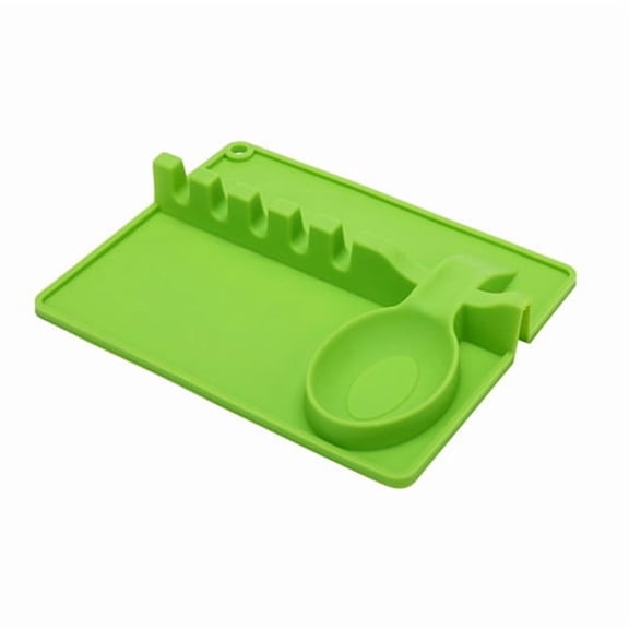 Heat-Resistant Silicone Spoon Rest, Kitchen Utensil Holder, Non-Slip Pot Ladle Stand, Durable Cooking Tool Organizer for Stove Top Countertop, Dishwasher Safe Kitchenware Accessory