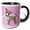 Black/White, variant on 3drose, Cute Italian Greyhound Fawn Tan Purple Pawprint Background, 11oz Two-tone Black Mug