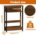 thumbnail image 2 of YUSAZENS 3-Tier Side Table with Storage Shelves, Space-Saving End Table for Small Spaces in Walnut Finish, 2 of 9