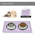 thumbnail image 3 of Waterproof Pet Feeding Mat with High Raised Edges, Heavier and Thicker Placemats for Cat Dog Water Bowl with BPA Free, Dogs Cats Food Mats for Messy Drinkers to Prevent Spill and Protect Floors, 3 of 10