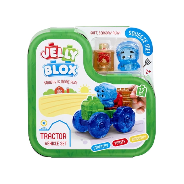 Set de tractor Jelly Blox de 12 piezas para juego sensorial